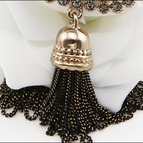 Very nice!! Gold plated long Necklace tassel . - Picture 4 of 7